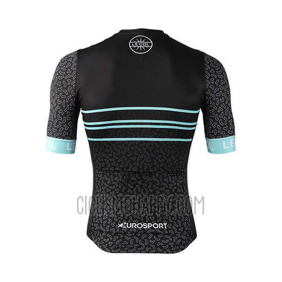 Eurosport Lecol Cycling Jersey Bib Short 2019 Men Short Sleeve Black Mint